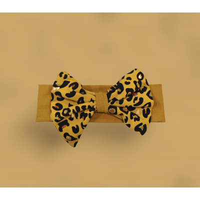 Κορδέλα Leopard με απλό φιόγκο